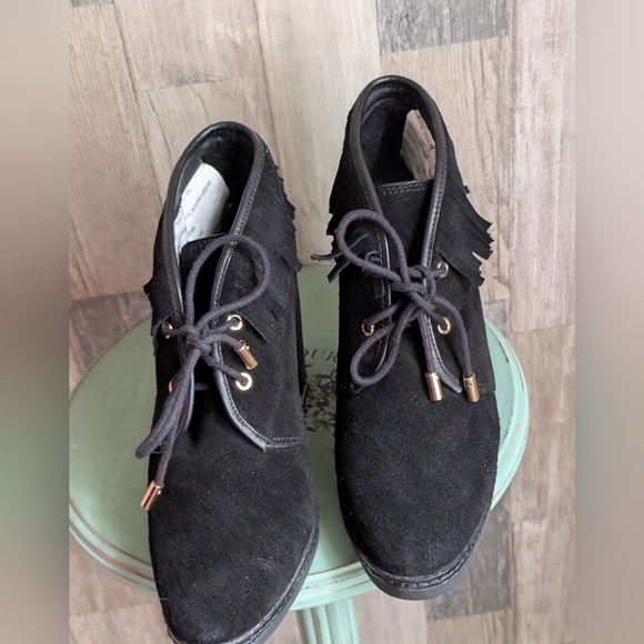 Tory Burch fringe Suede Leather Booties - Picture 3 of 15